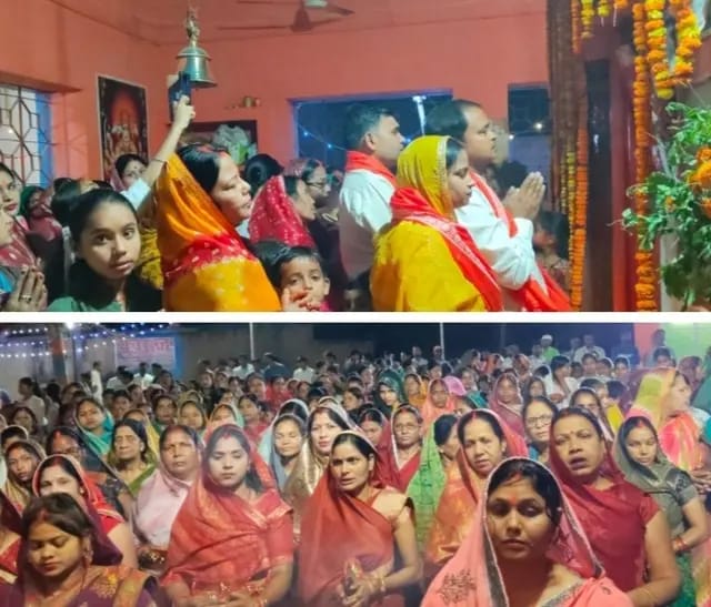 Sonbhadra News : भक्ति,शक्ति और आस्था-पांचवें दिन माँ दुर्गा के "स्कंदमाता"स्वरूप की हुई विशेष पूजा